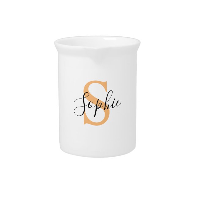 Personalised Your Name, Custom Name, Birthday Gift Beverage Pitcher (Front)