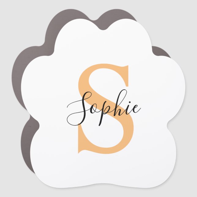 Personalised Your Name, Custom Name, Birthday Gift Car Magnet (Front)