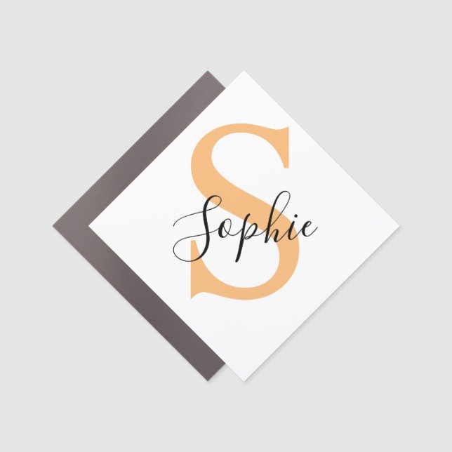 Personalised Your Name, Custom Name, Birthday Gift Car Magnet (Front)