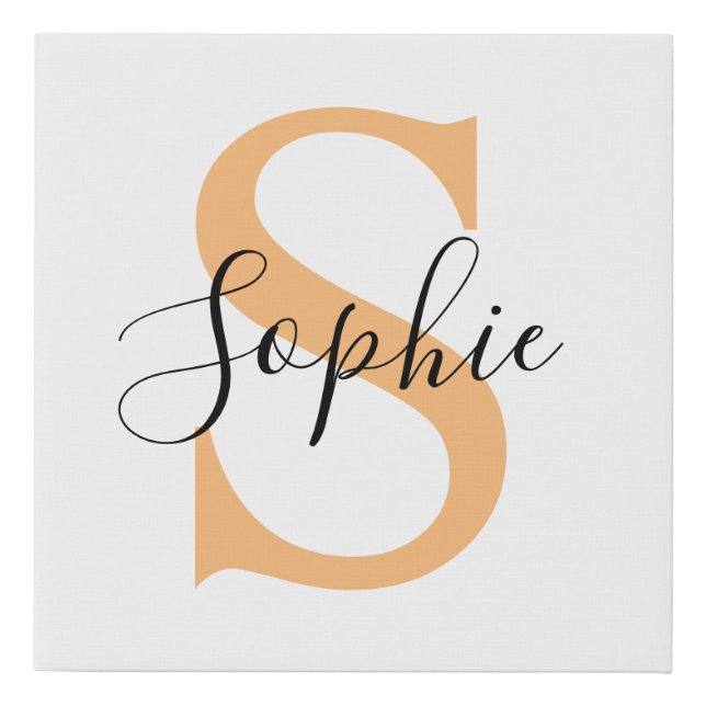 Personalised Your Name, Custom Name, Birthday Gift Faux Canvas Print (Front)