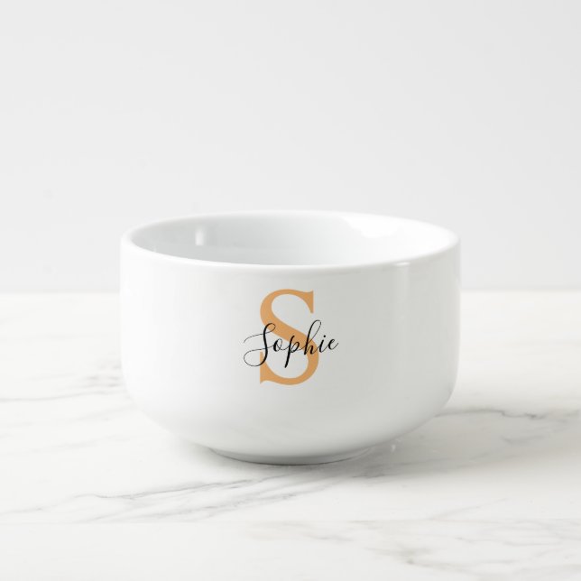 Personalised Your Name, Custom Name, Birthday Gift Soup Mug (Front)