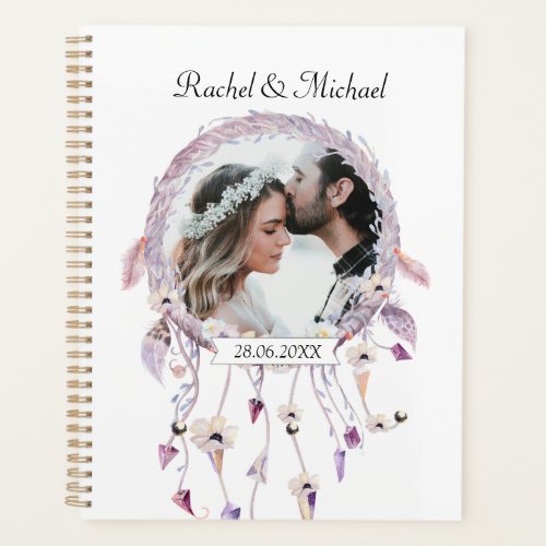 Personalisierbar Boho Foto Hochzeit Planner