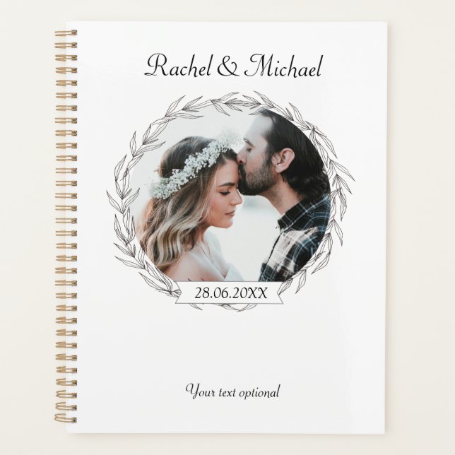 Personalisierbar Foto Hochzeit Planner (Front)