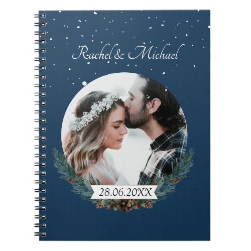 Personalisierbar Foto Winter Hochzeit Notebook