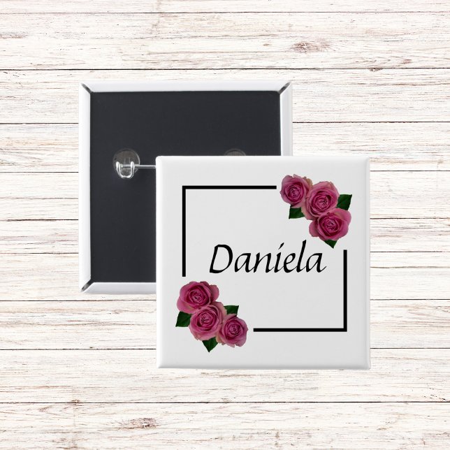 personalisierter Name PIN Anstecker Button (Creator Uploaded)