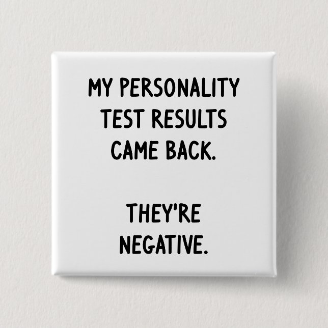 Personality Test Button (Front)