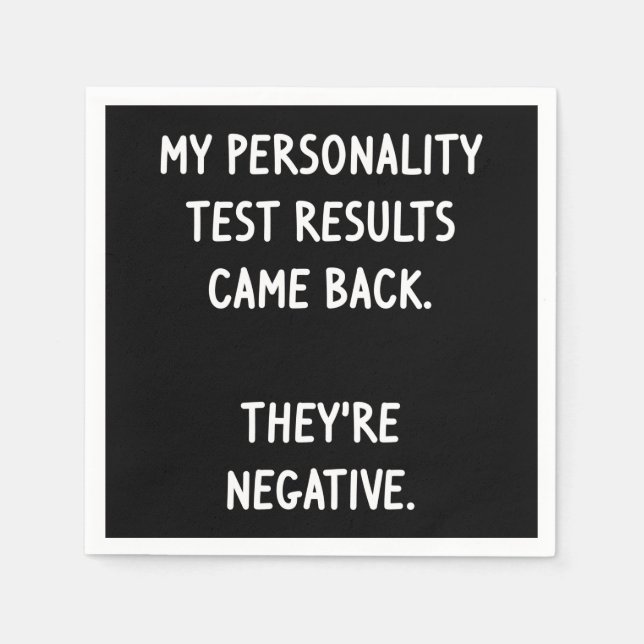 Personality Test Napkins (Front)