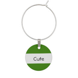 Personality Trait Cute Custom Text and Color Wine Charm