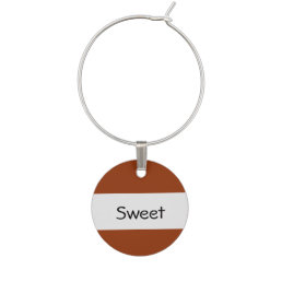 Personality Trait Sweet Custom Text and Color Wine Glass Charm