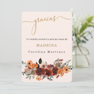 Personaliza Agradecimiento Para la Madrina Invitation