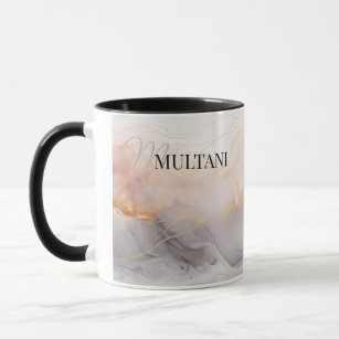 Personalizable abstract alcohol ink coffee mug