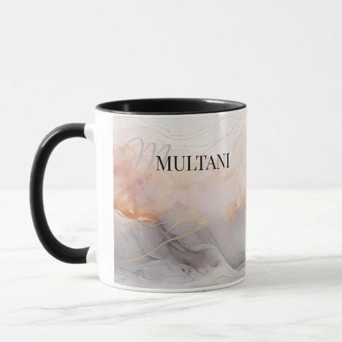 Personalizable abstract alcohol ink coffee mug
