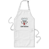 Personalizable apron for men with funny chef image