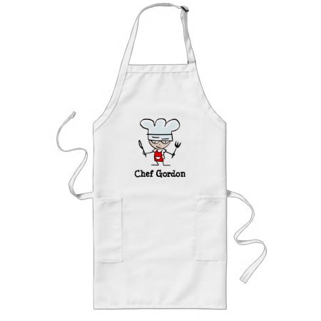 Personalizable Apron For Men With Funny Chef Image