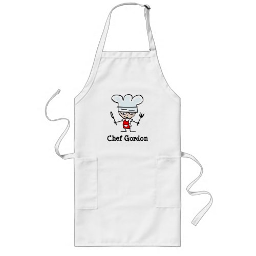 Personalizable apron for men with funny chef image