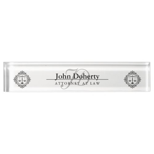 Personalizable ATTORNEY AT LAW Desk Name Plate