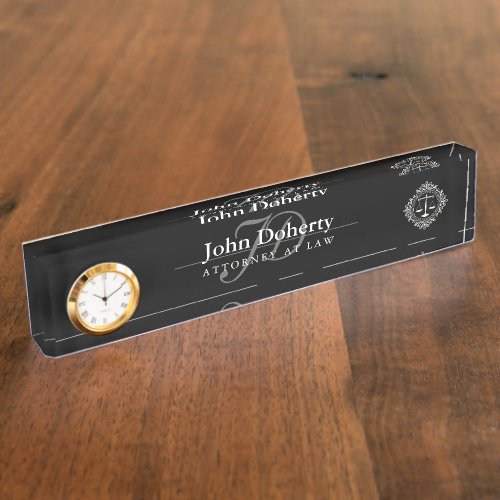 Personalizable ATTORNEY AT LAW Desk Name Plate