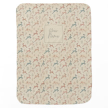 personalizable baby cover with gentle reeds