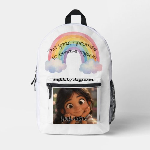 Personalizable back-to-school Printed Backpack