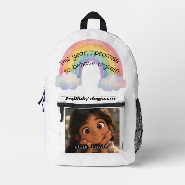  Personalizable back-to-school Printed Backpack (Front)