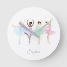 Personalizable Ballerinas Acrylic Wall Clock