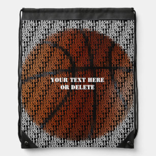 Personalizable Basketball Funny Gift Drawstring Bag