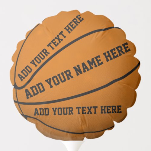 Personalizable Basketballs Balloon