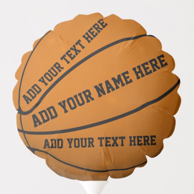 Personalizable Basketballs Balloon (Back)