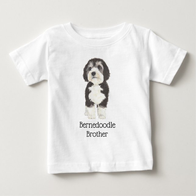 Personalizable Bernedoodle Baby T-Shirt (Front)