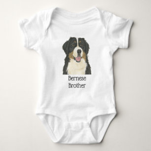 Personalizable Bernese Mountain Dog Baby Bodysuit