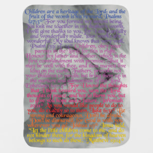 Personalizable Bible Verse Keepsake Baby Blanket