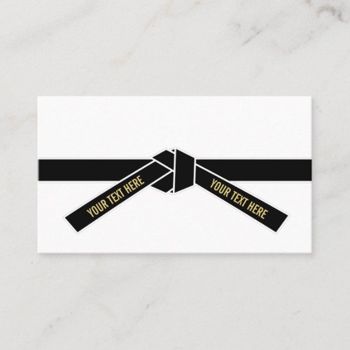 Personalizable Black Belt Kuro_obi Business Card