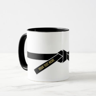 Personalizable Black Belt (Kuro-obi) Mug
