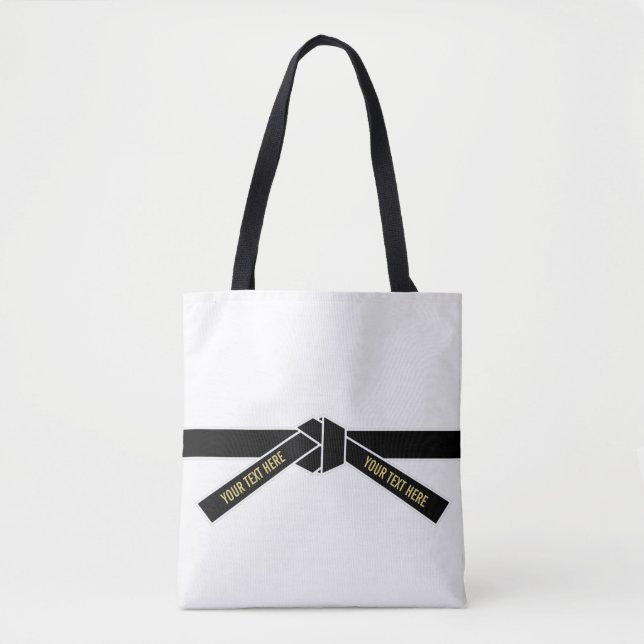 Personalizable Black Belt (Kuro-obi) Tote Bag (Front)