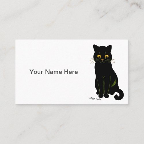 Personalizable Black Cat Business Card