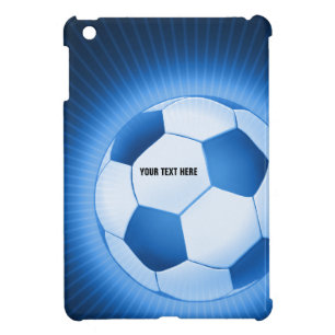 Personalizable Blue Soccer Football iPad Mini Case For The iPad Mini