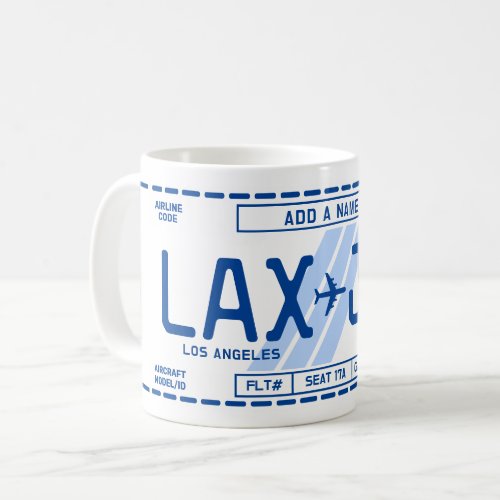 Personalizable Boarding Pass Mug for Travel Fans