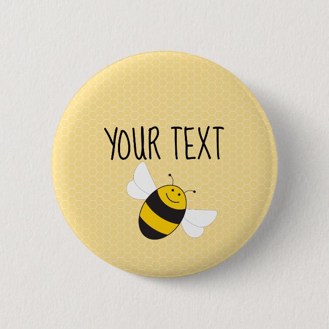 Personalizable button for bumblebee baby shower (Front)