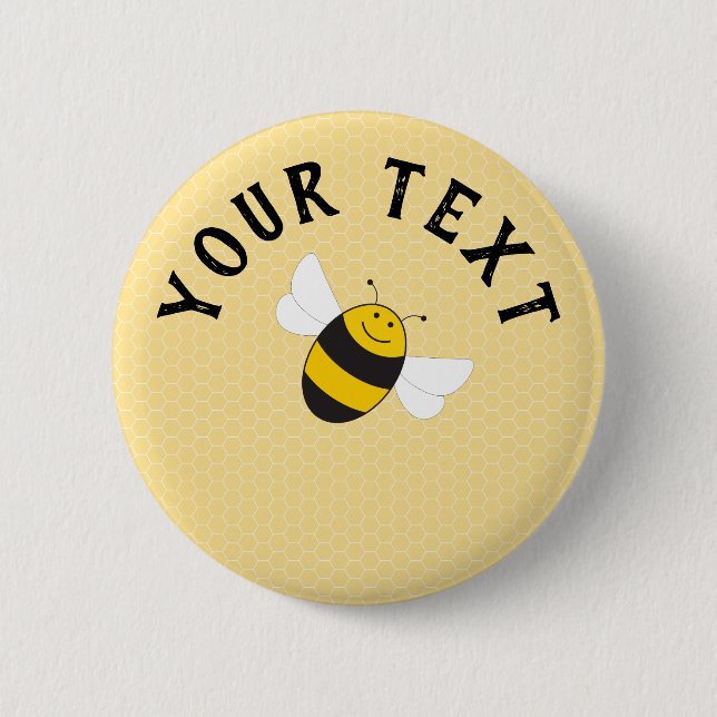 Personalizable button for bumblebee baby shower (Front)