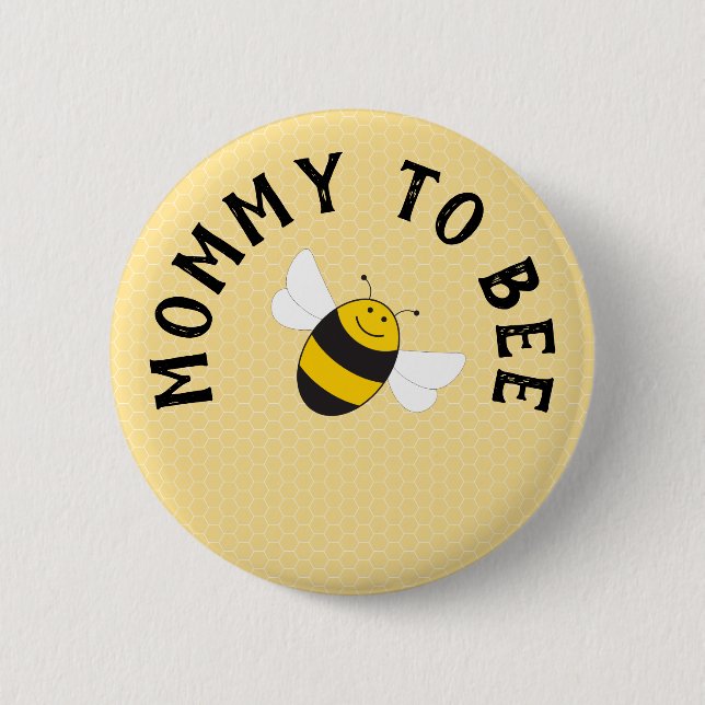 Personalizable button for bumblebee baby shower (Front)