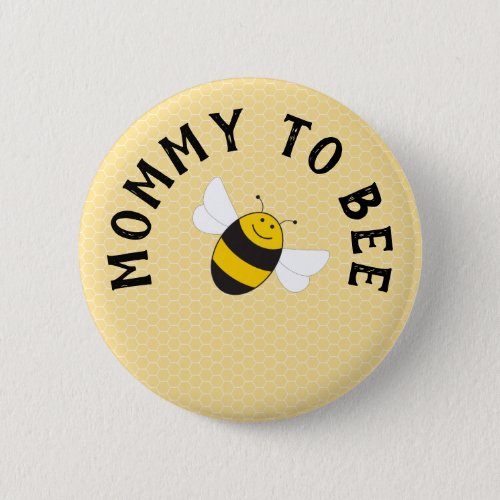Personalizable button for bumblebee baby shower