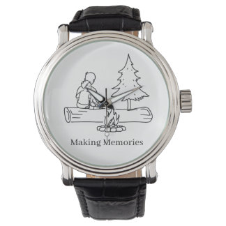 Personalizable Camp Dad Minimalist Line Art Watch