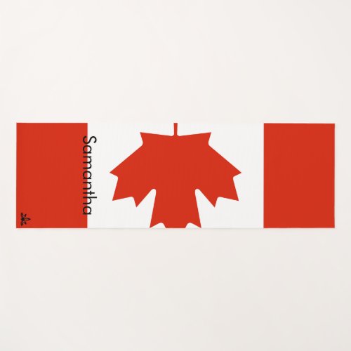 personalizable Canada Flag Yoga Mat