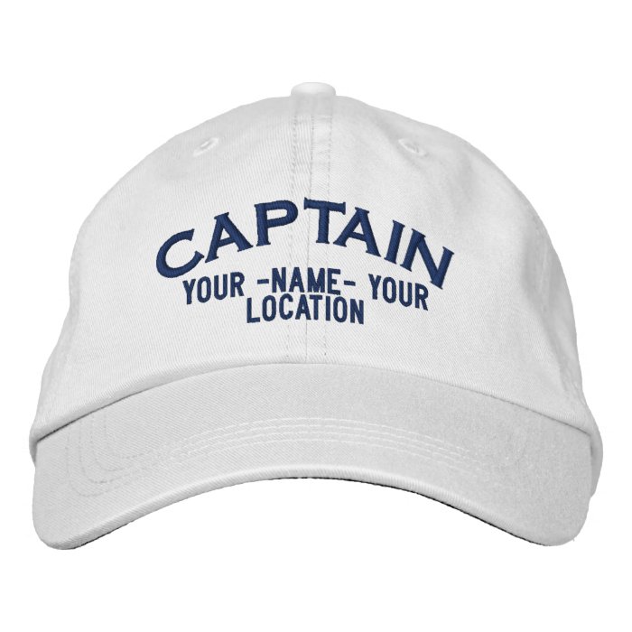 Personalizable Captain Hat Embroidered Baseball Cap