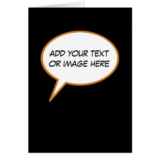 personalizable cartoon speech balloon cards (Front)