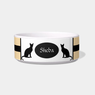 Personalizable  Cat Food Bowl in Three Colors