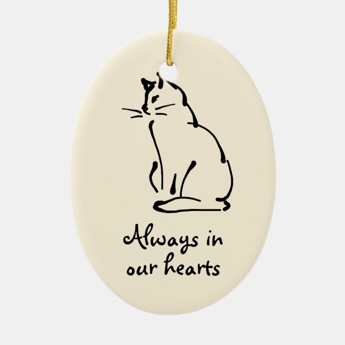 Personalizable Cat Memorial Ornament