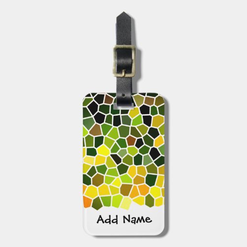 Personalizable Colorful Multicolored Pattern Luggage Tag