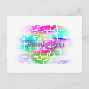 Personalizable Colorful Multicolored Pattern  Postcard