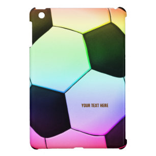 Personalizable Colorful Soccer Football iPad Mini Case For The iPad Mini